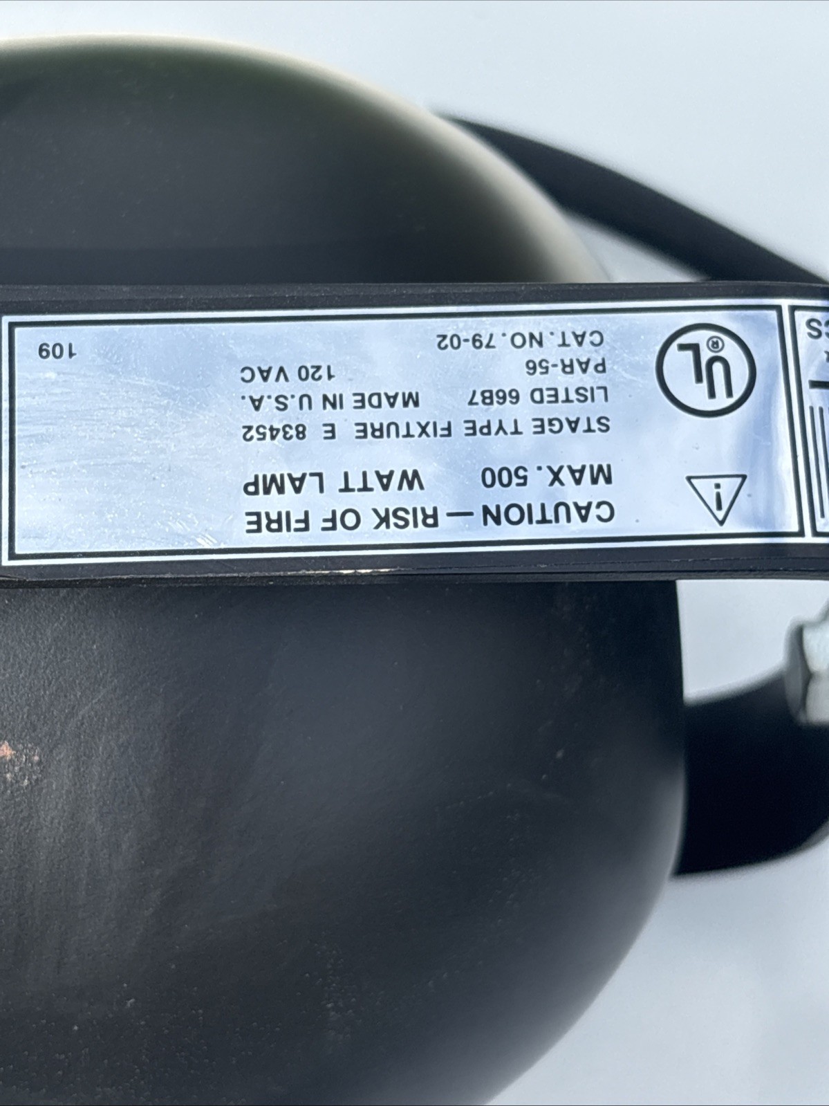 LE Theatre Studio STAGE LIGHT 500 Watt Model E83452 Cat 79 -02 PAR-56 Vintage