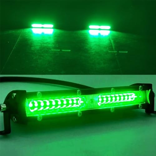 7Inch LED Boat Hunting Lights Bar 2PCS Single Row Slim Auxiliary Work Green