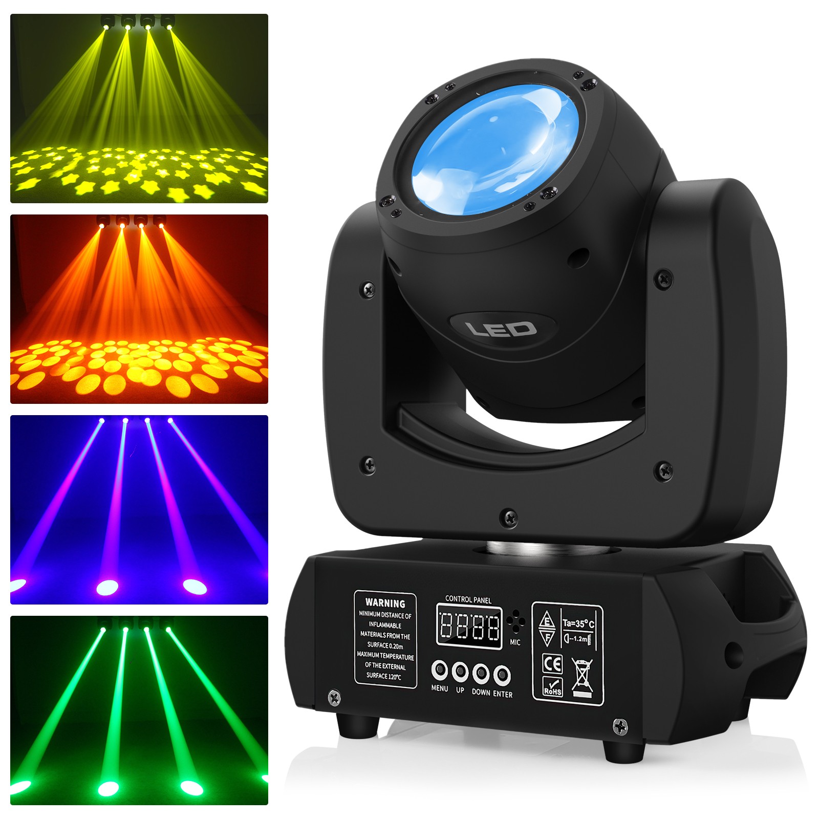 8x 150W LED Moving Head Light Gobo Beam Stage DJ Disco Bar DMX Effect Lighting