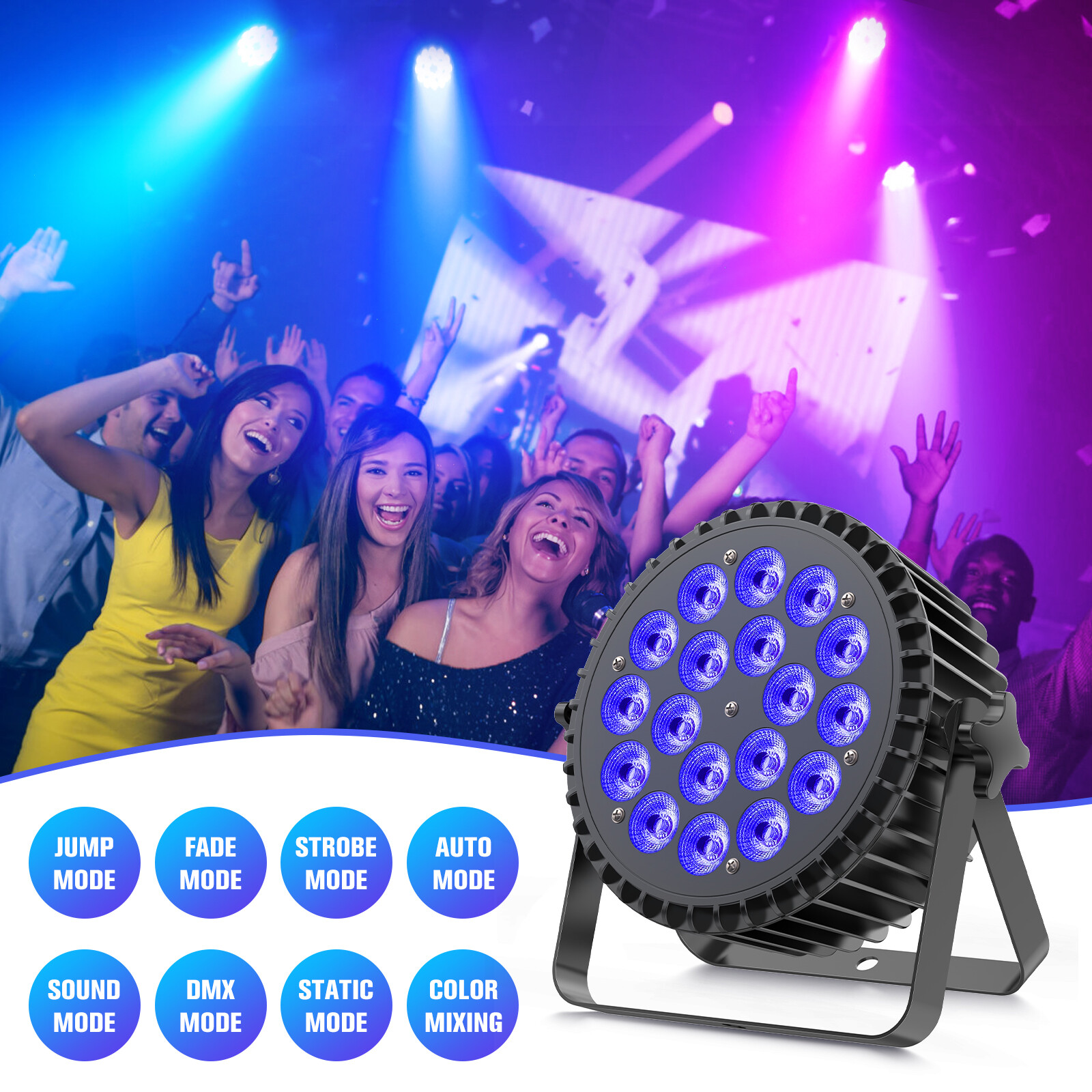 270w 18 Led RGBW UV Stage Par Light DMX Disco Event Show Party Club Party Lamp