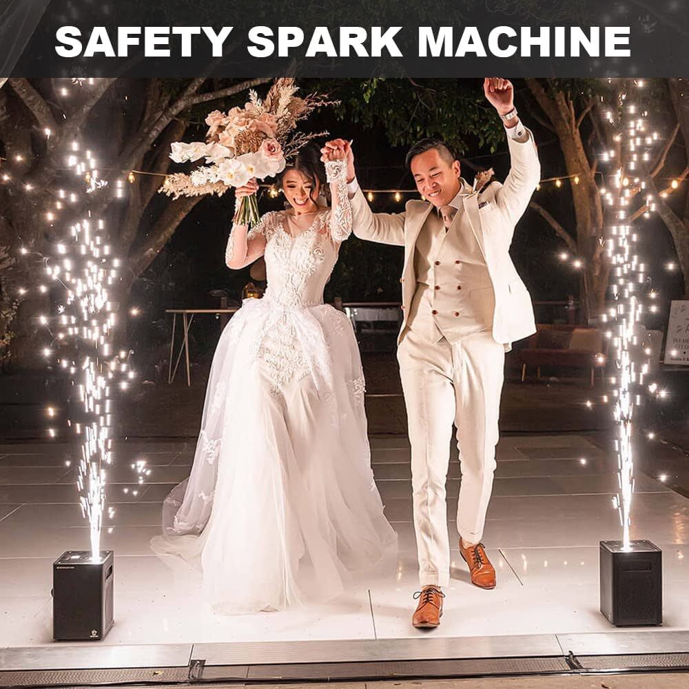 2PCS 700W Cold Spark Machine Stage Effect DMX DJ Party Wedding+Remote Control