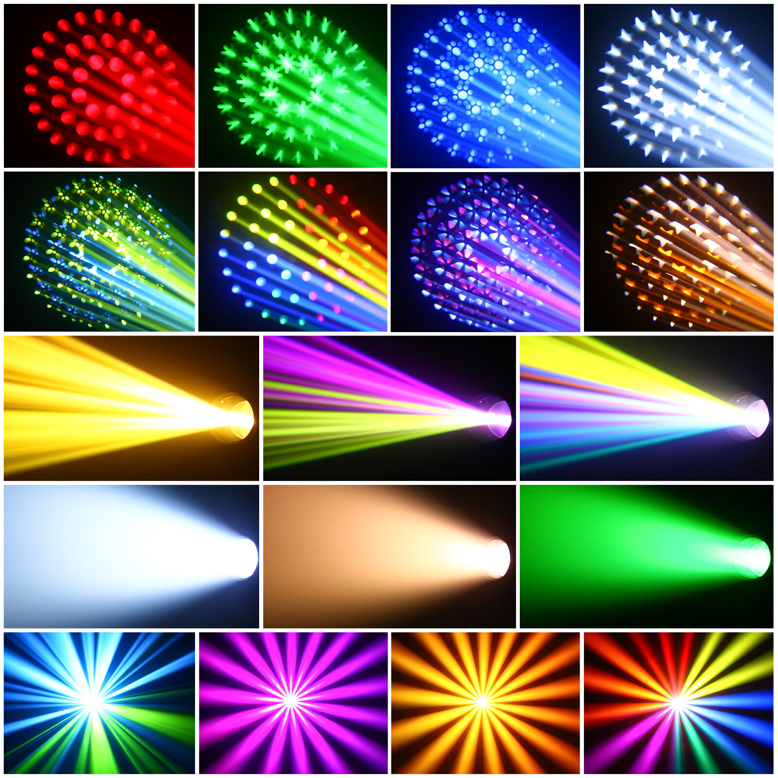 380W 20R Moving Head Stage Light 48Prism RGBW Gobo DMX Beam Strobe Disco Light