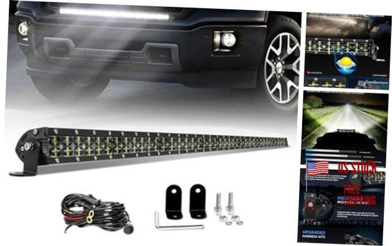 42Inch LED Light Bar 240W 48000LM Dual Row Light Bar Spot Flood Combo LED 42IN