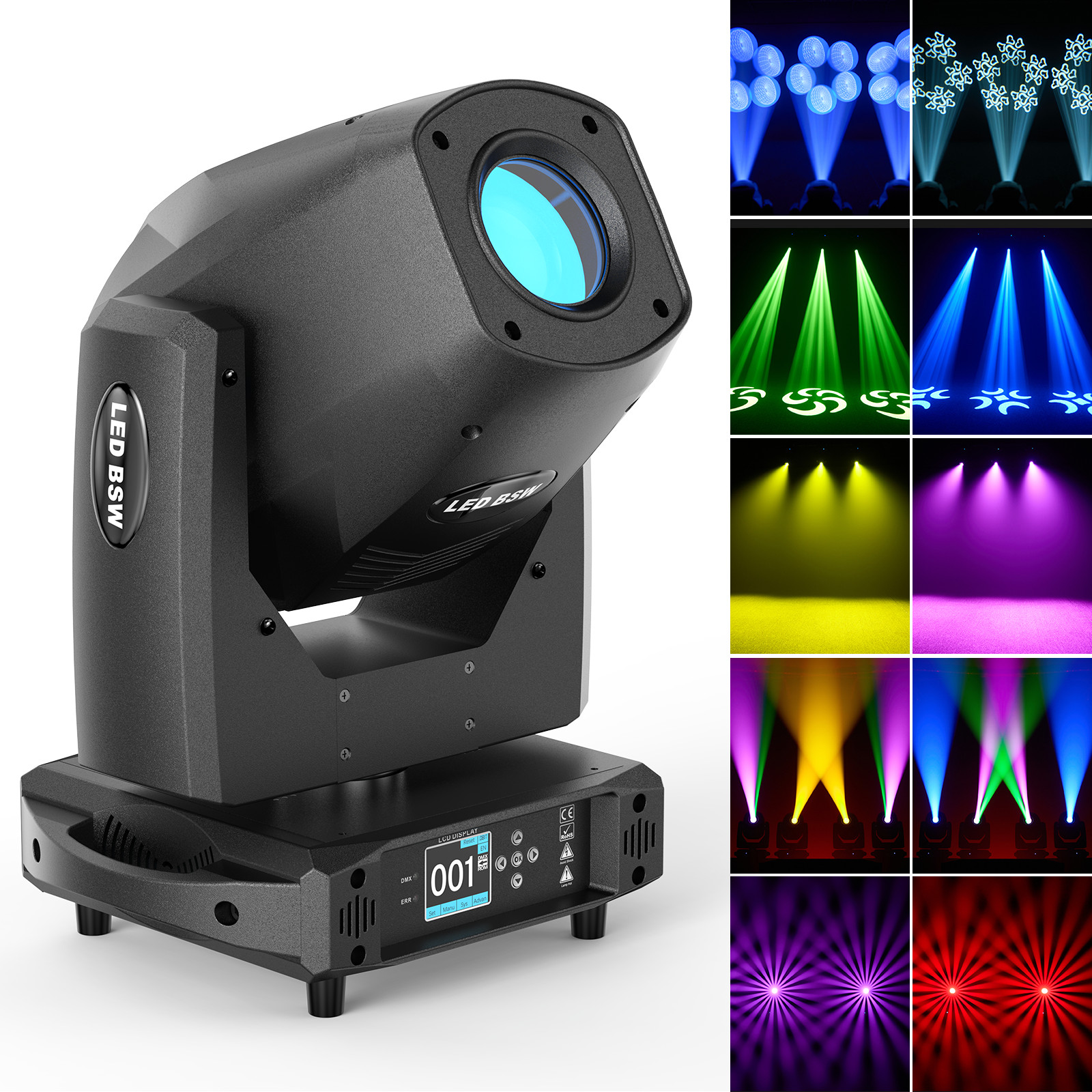 400W LED Zoom Moving Head Light Beam Prism GOBO Wash Stage DMX Spot Lighting