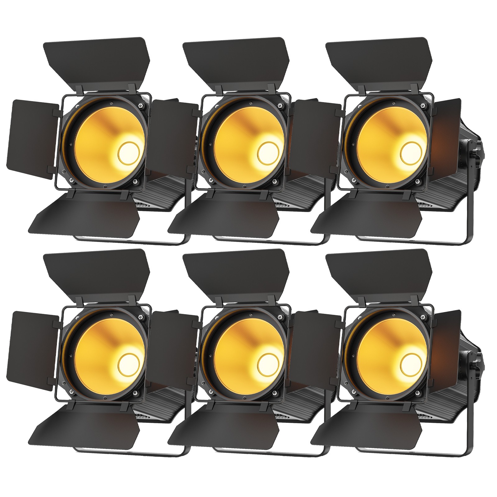 Par Light Dual Color COB 200W Spotlights with Barn Door DJ Party Stage Lighting
