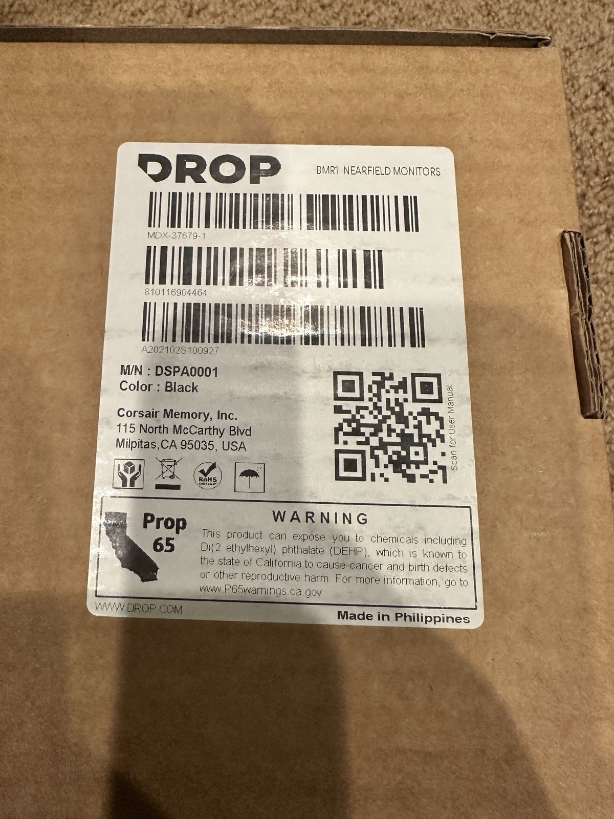DROP BMR1 V2 Nearfield Monitors Compact Desktop Speakers Bluetooth & Analog
