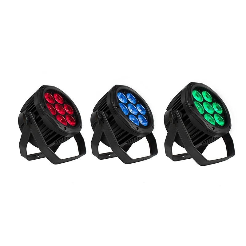 6PCS Led Par IP65 Outdoor Waterproof 7x18w RGBWA UV Wash Stage Lighting DJ