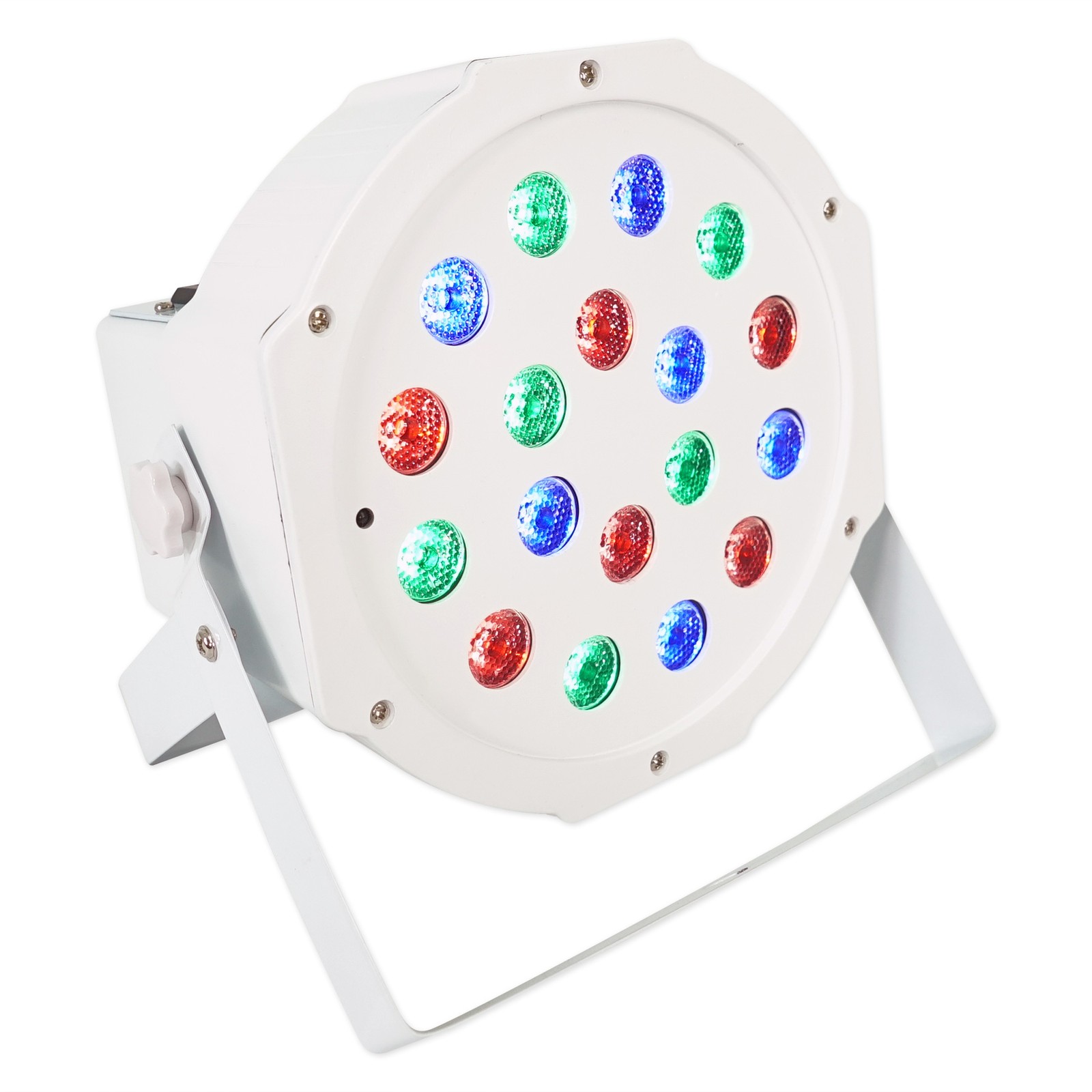 Rockville BATTERY PAR PACK 50 WHITE (10) Rechargeable Wash Lights+Charging Case