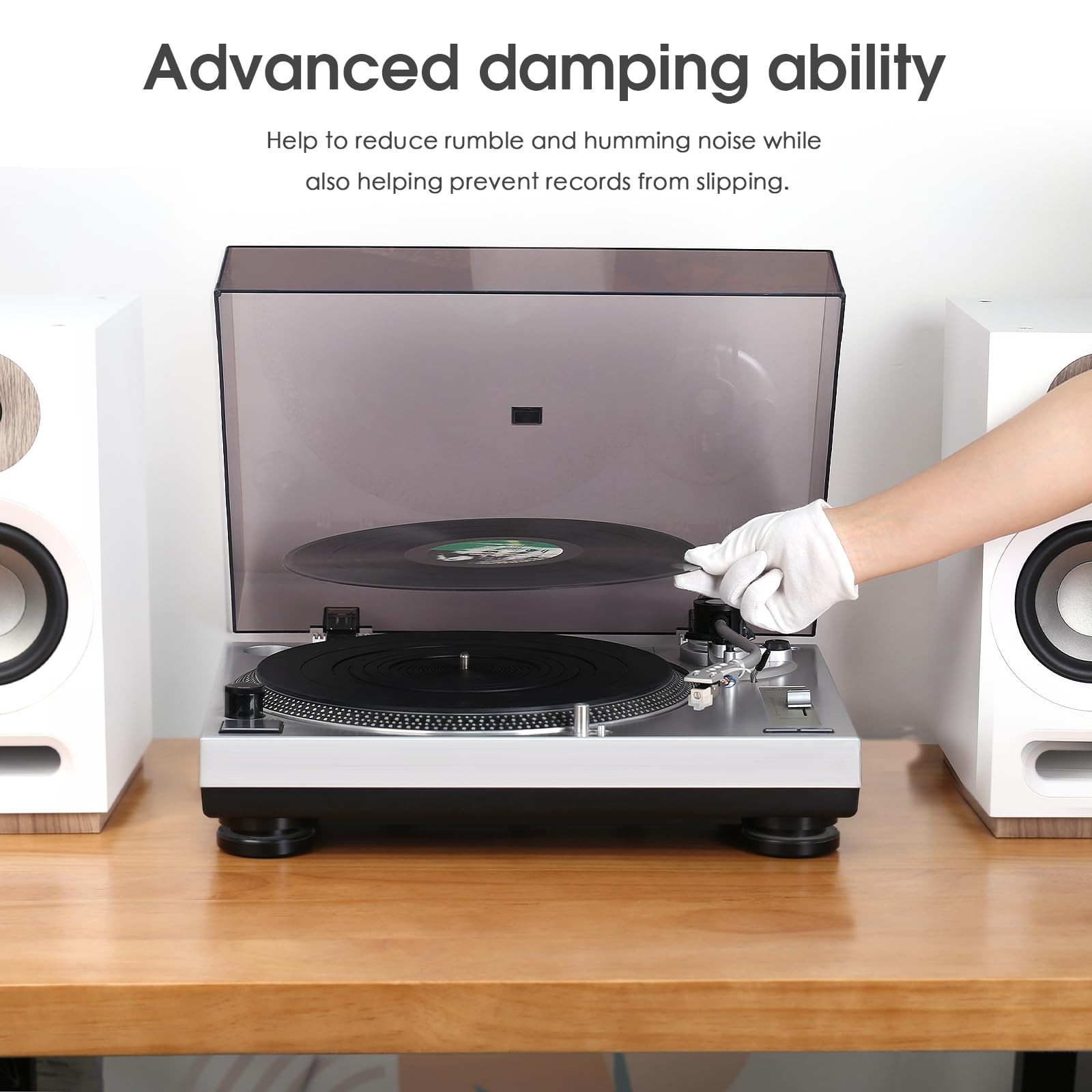 Turntable Slip Mat Anti Static Silicone Rubber Slipmat Vinyl Record Player New