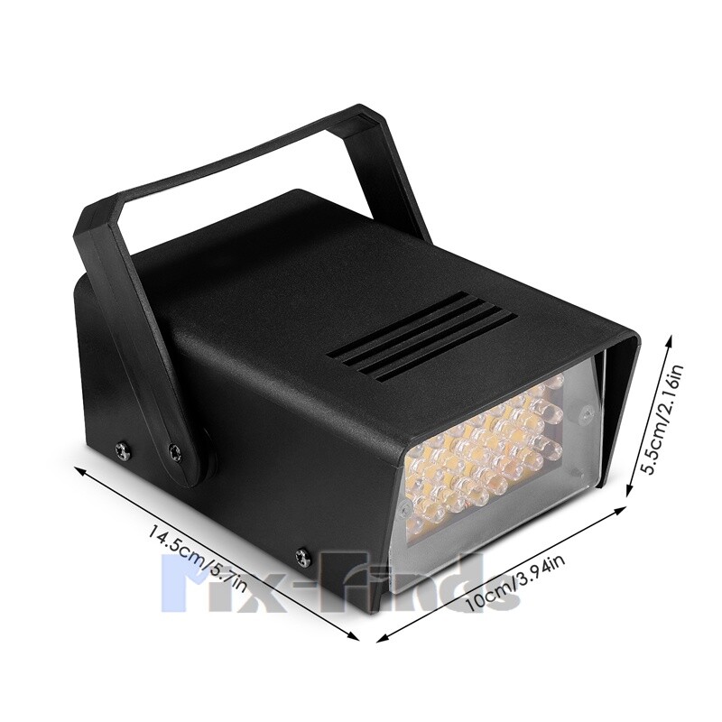 Lot 1-4x DJ Lighting Mini Strobe LED Lightweight Strobe Flash Light White Light