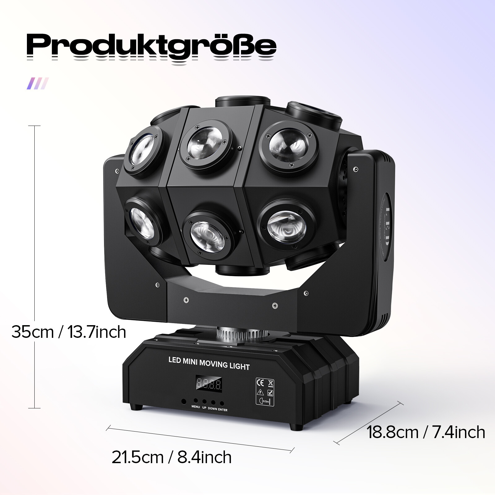 270W RGBW 18 LED Moving Head Stage Light New DMX DJ Disco Party Effect Lighting
