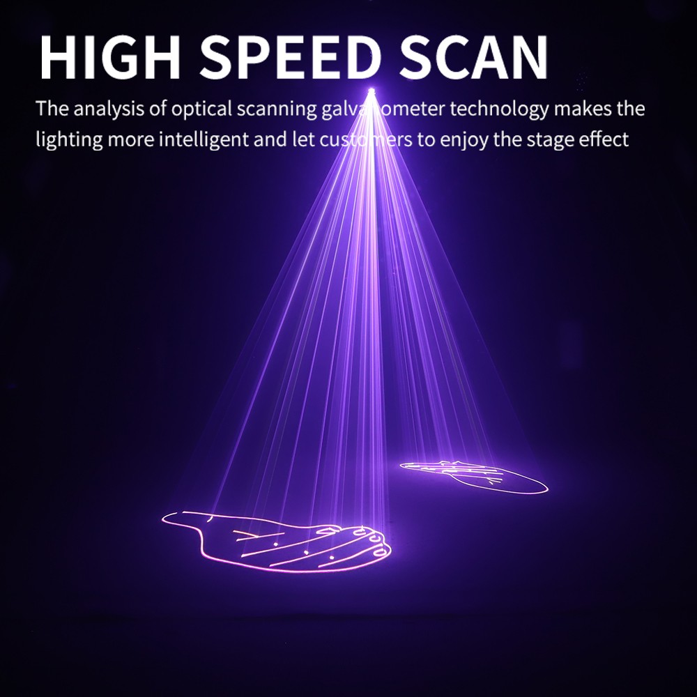 10W RGB DMX512 ILDA Full Color Animation Laser Light for Wedding Party Djs Stage