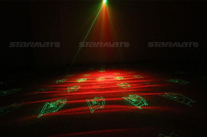 3 Lens 16 Effect Red Green Laser Blue LED DJ Club Party Decor remote Light