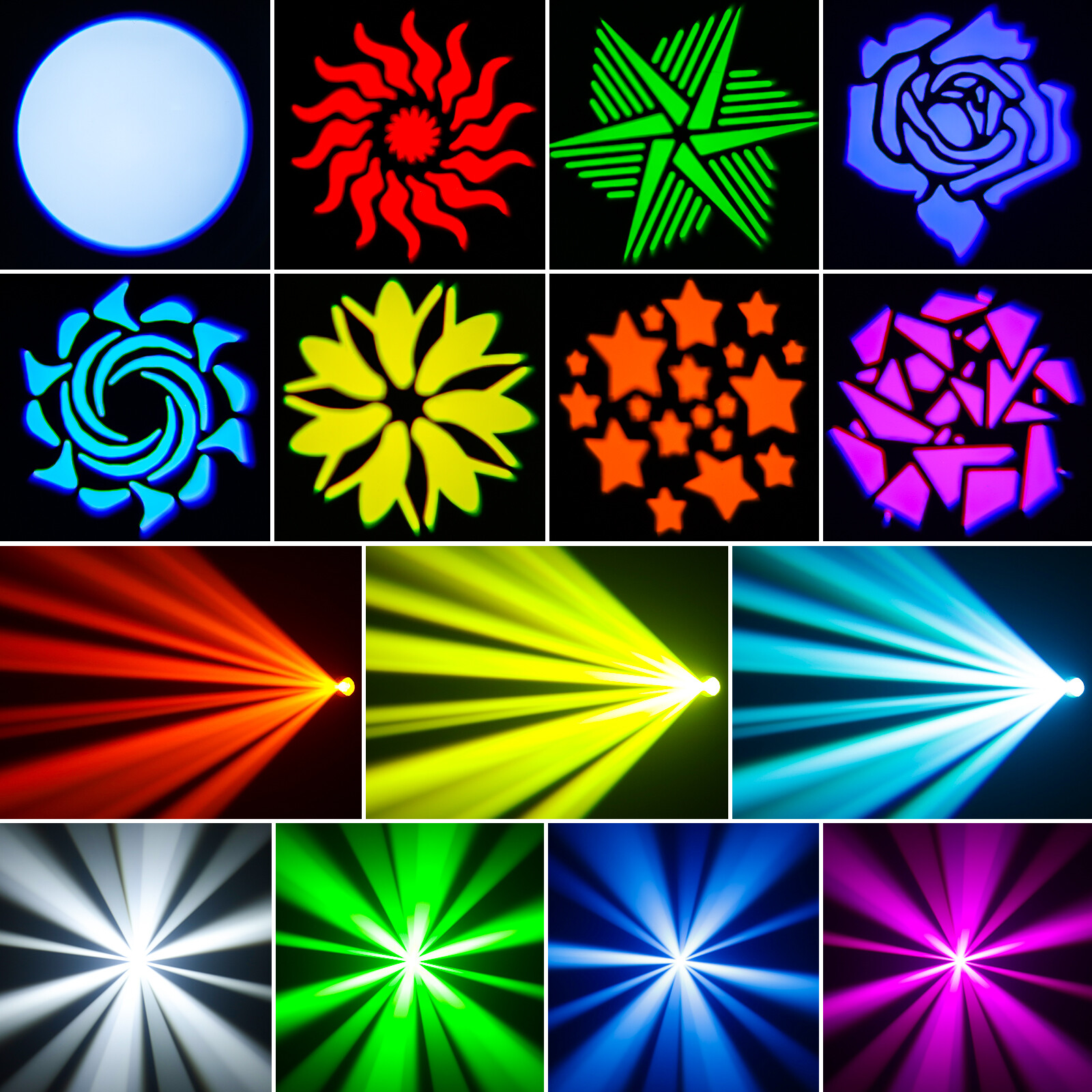 150W 8Gobo LED Moving Head Bar Light DMX Color-Mixing Party Lighting W/Remote