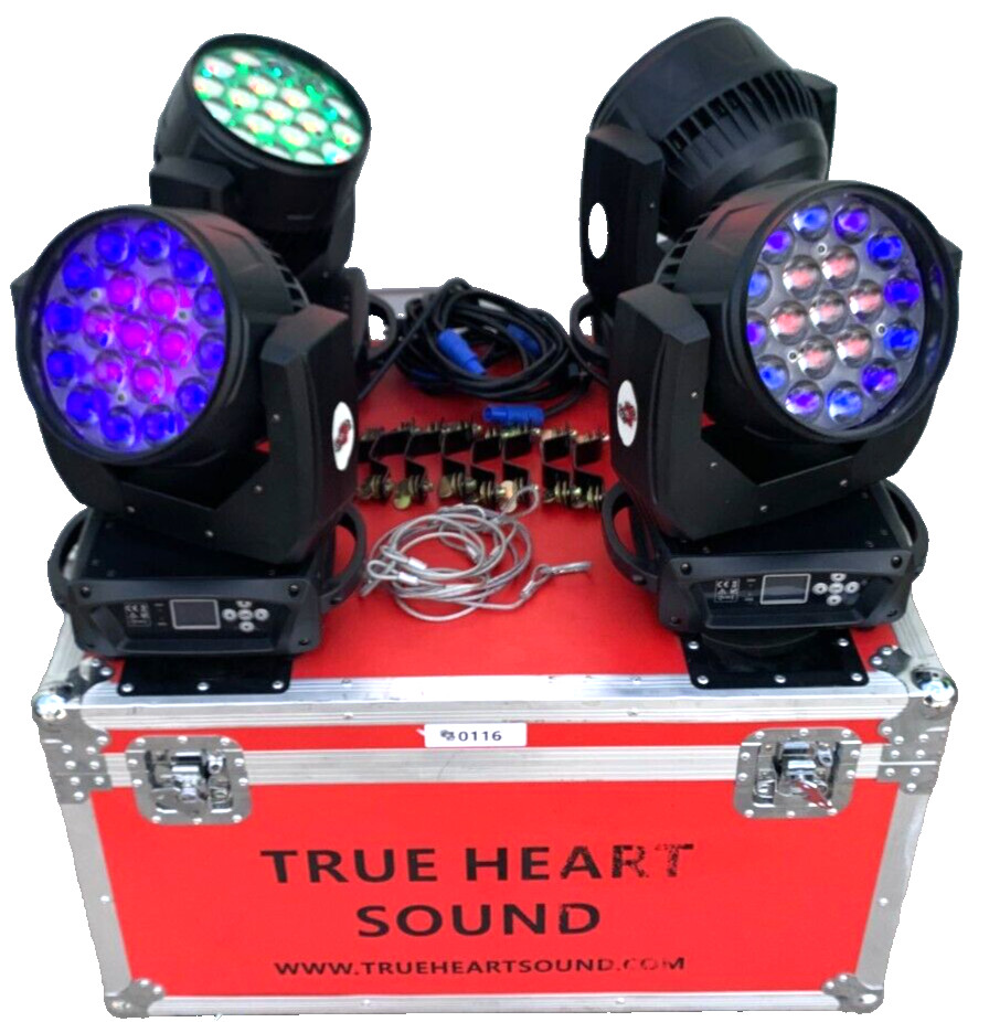 Unbranded LY-119M 19x50W Led Bee Eye Moving Head Wash W/Rd Case #0116 (Lot of 4)