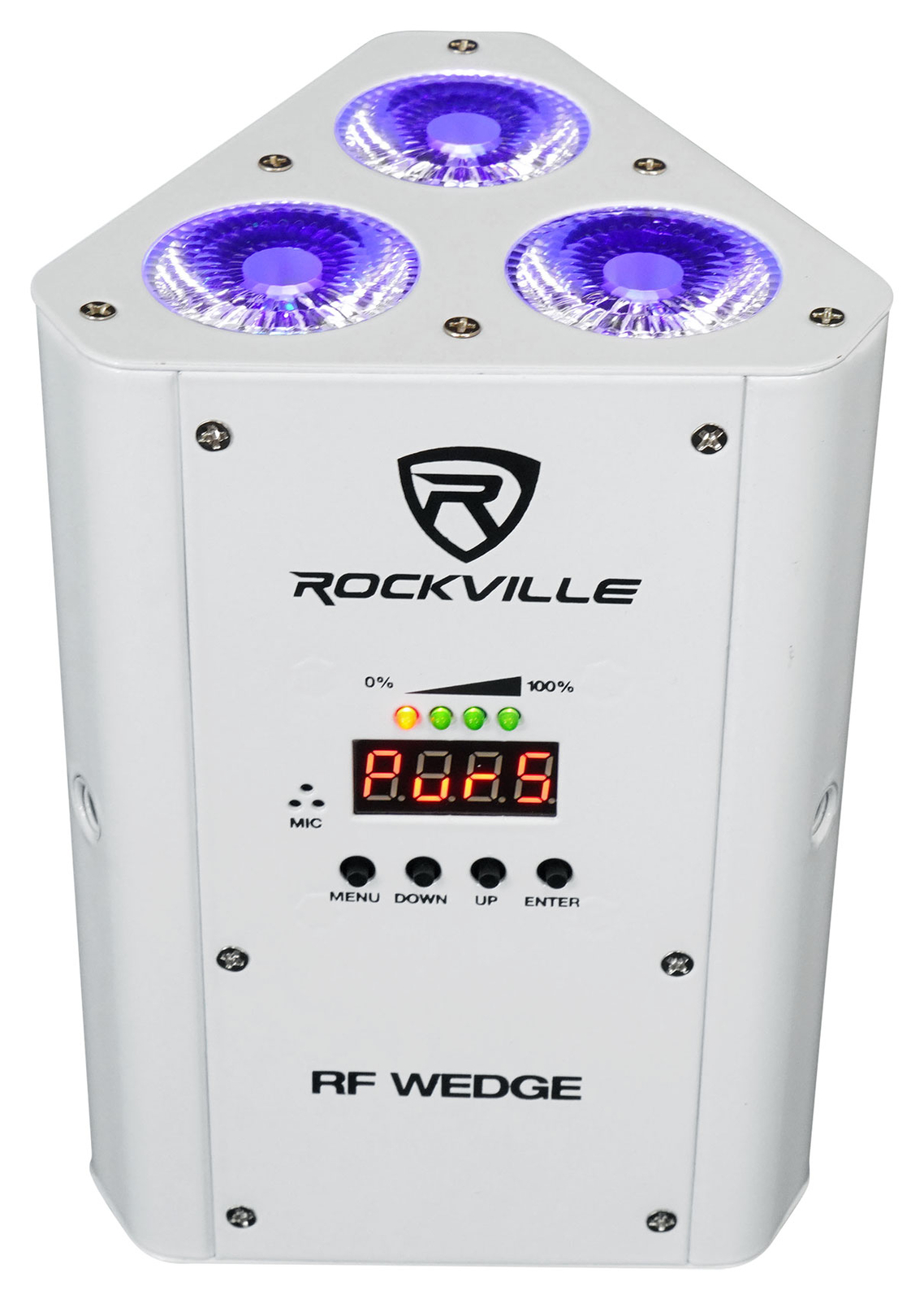 6 Rockville RF WEDGE WHITE RGBWA+UV Battery Wireless DMX DJ Up Lights+RF Remotes