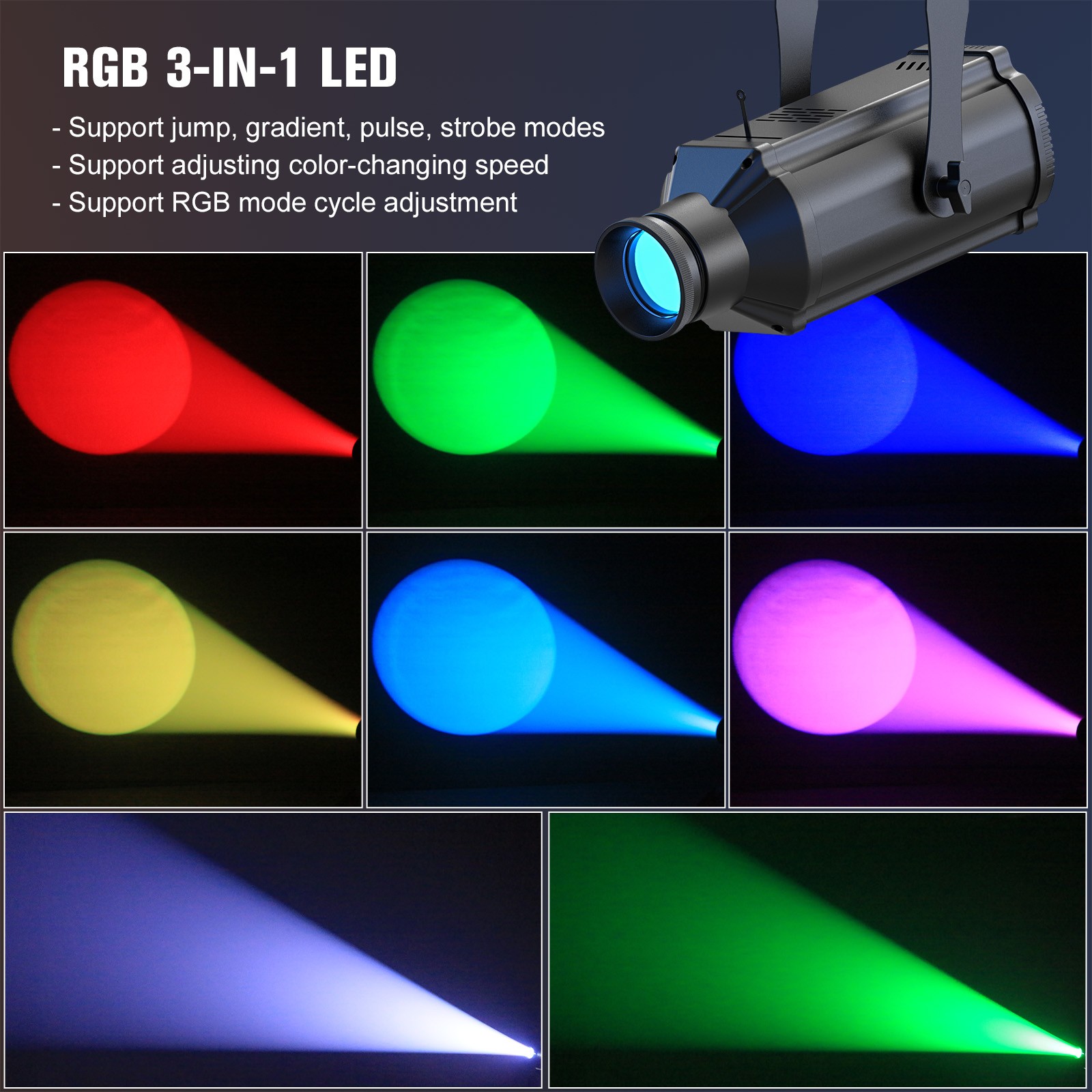 10x 200W COB LED Spotlight Stage Light Spot DMX Party Disco DJ Lighting Pinspot