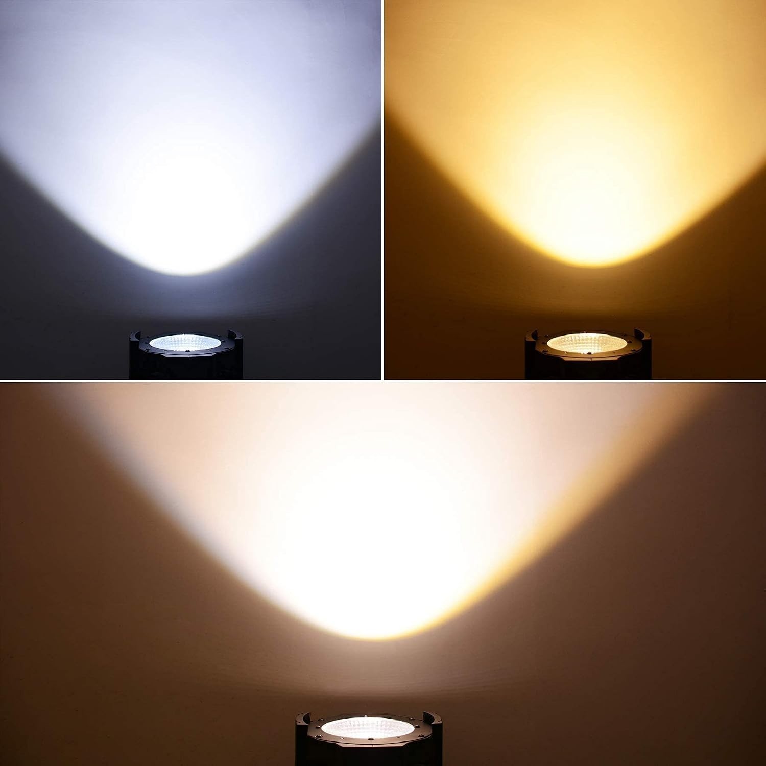 Stage Lights, 200W COB LED Stage Spotlights, Warm & Cold White LED DMX/Master-SL