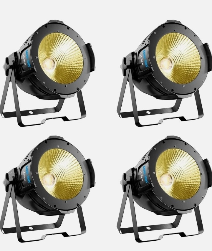 DMX Stage Lighting Kit 4Pack 100W COB LED Stage Light DJ Par Spotlight