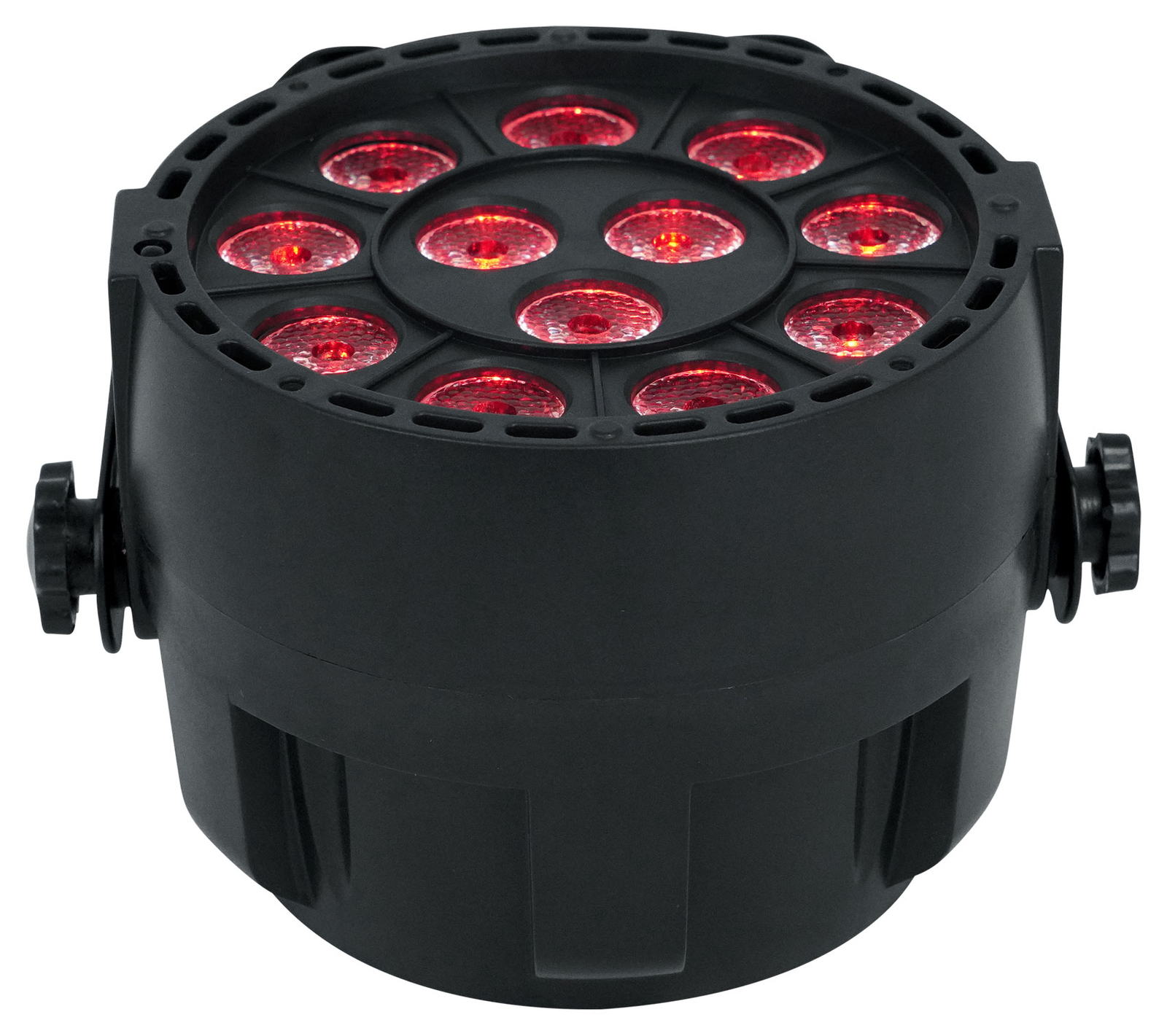 2) Rockville RockPAR TRI LED RGB Compact Par Can DJ DMX Wash Lights+Remote Black