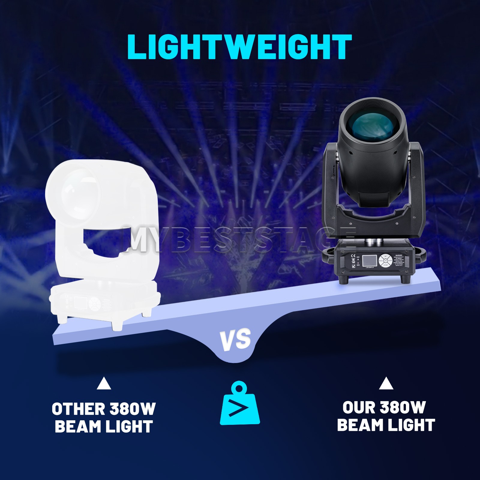 PAIDUN 2PCS Mini Beam 380W 20R Moving Head Spot Light Flight Case Disco Bar Show