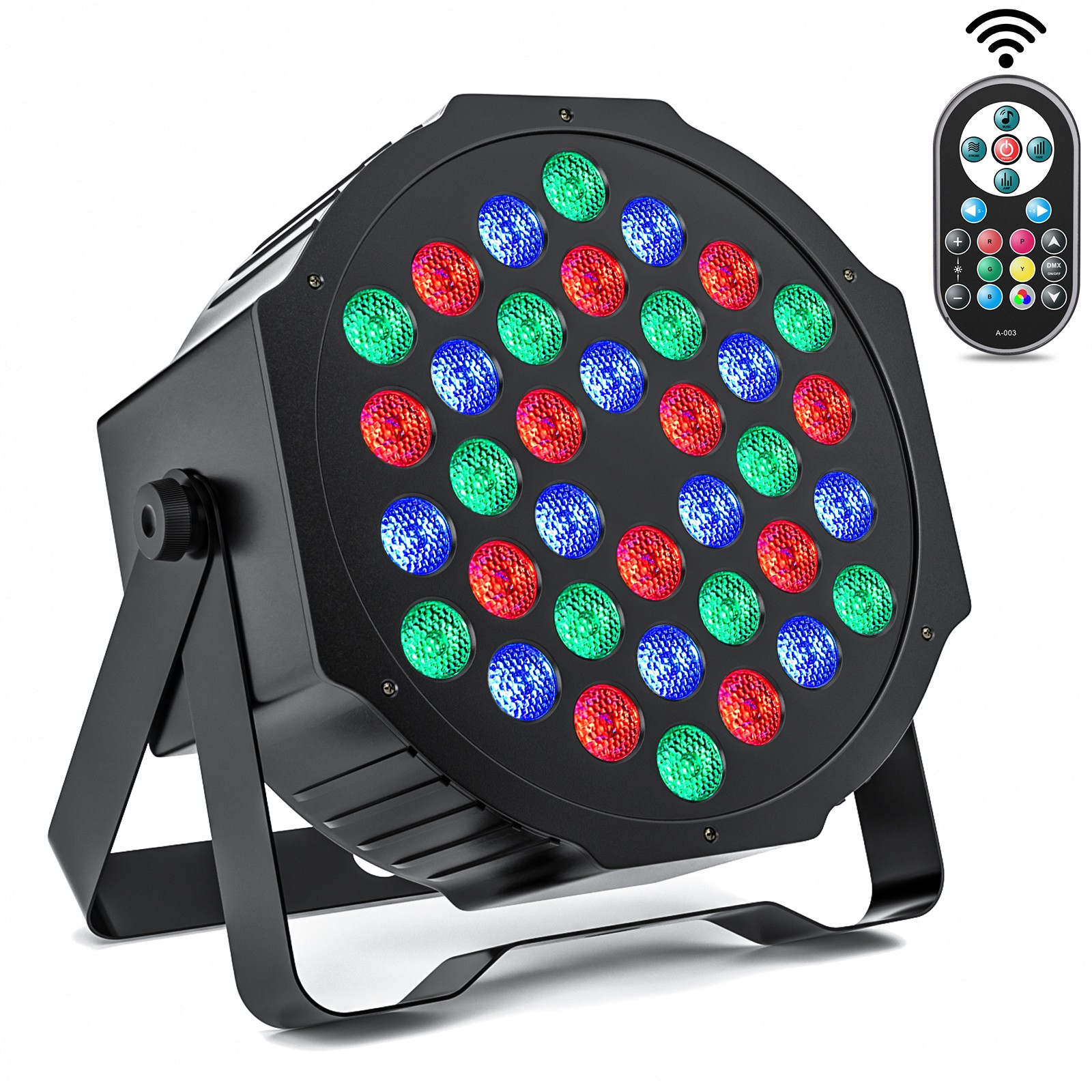 108W 36LED RGB Par Can Stage Light DMX Disco Uplighter Wash Lighting w/Remote