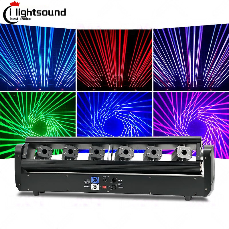 Full Color 6x500mw Moving Head Laser Light Bar rgb 6Eyes laser Stage beam light
