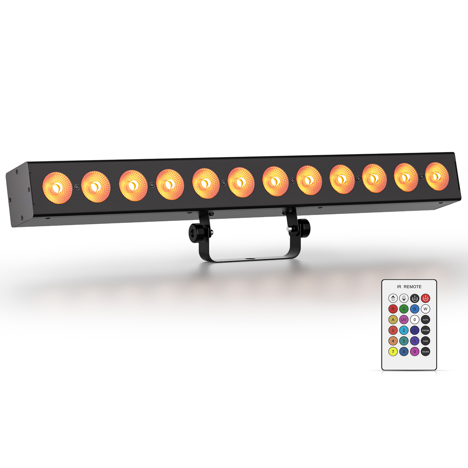 Rechargeable Stage Light 12LED Par Light Battery RGBWA UV DMX Wall Wash Light