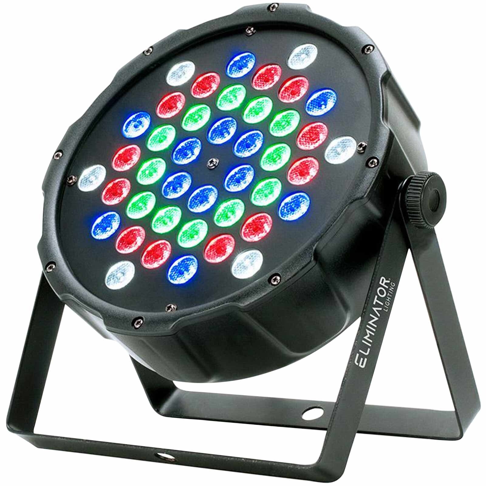 Eliminator Lighting LP 42x 1 Watt LED RGBW Lightweight DJ Par Light Fixture i…