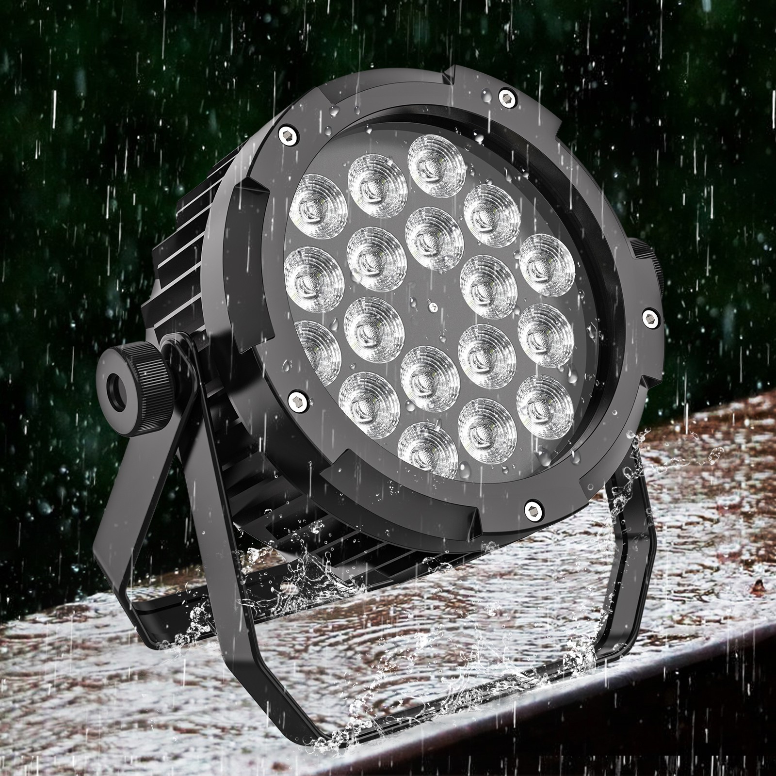 270W Waterproof Par Light 18 LED RGBWA+UV Outdoor Stage DJ Lighting Party Show