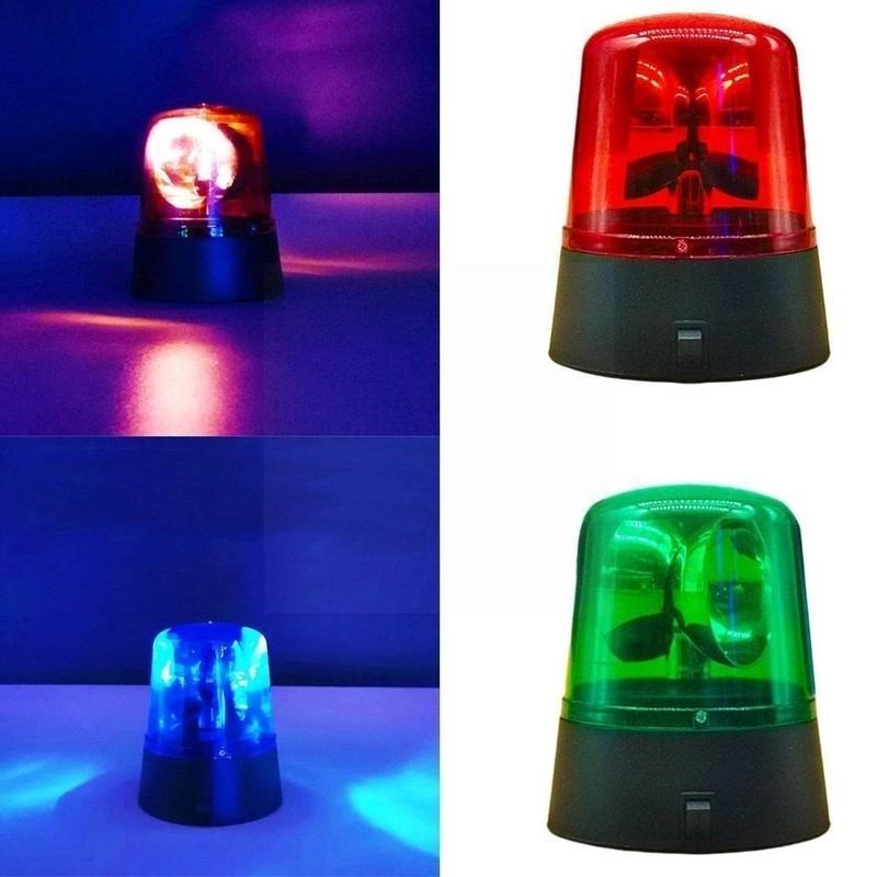 Rotating Red Flashing Police Light Beacon Party Lamp DJ Strobe Light Disco Ball