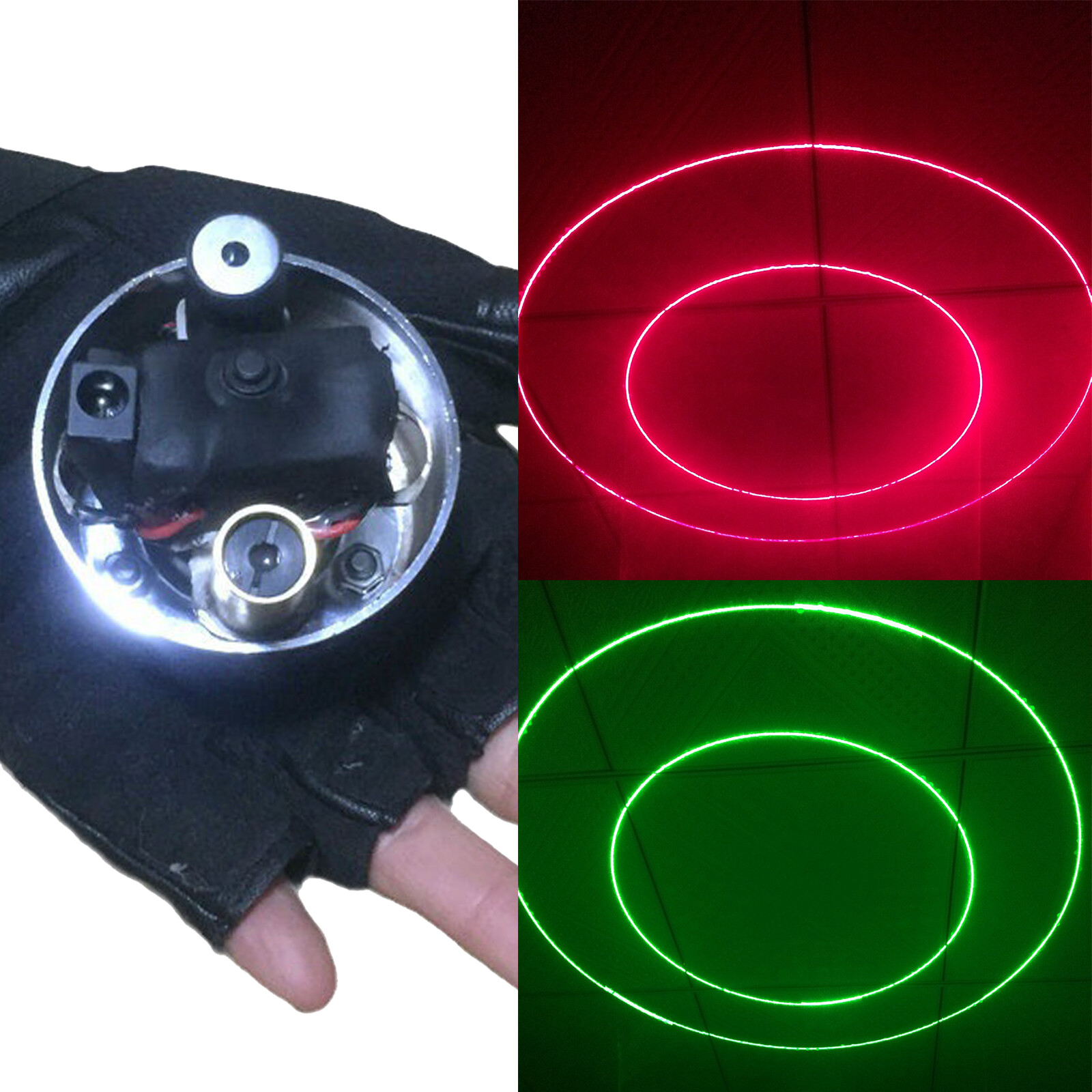 1PC Rotatable Laser Lighting Gloves Dancer Stage DJ Disco Party Show Glove Prop