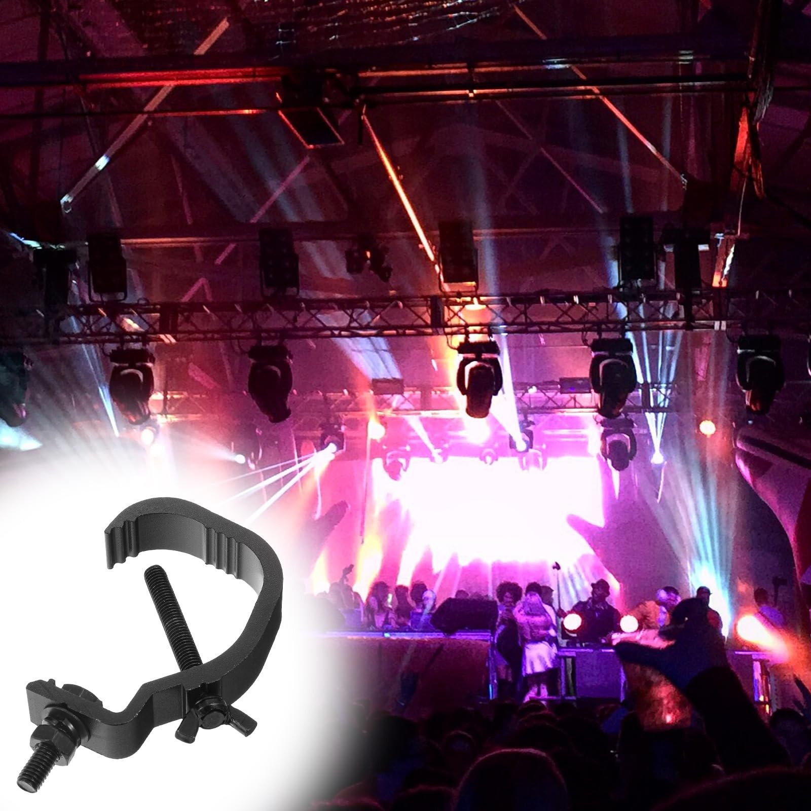 10 Pack Aluminum Alloy Stage Light Clamp Hooks Heavy Duty Truss C Clamps with…