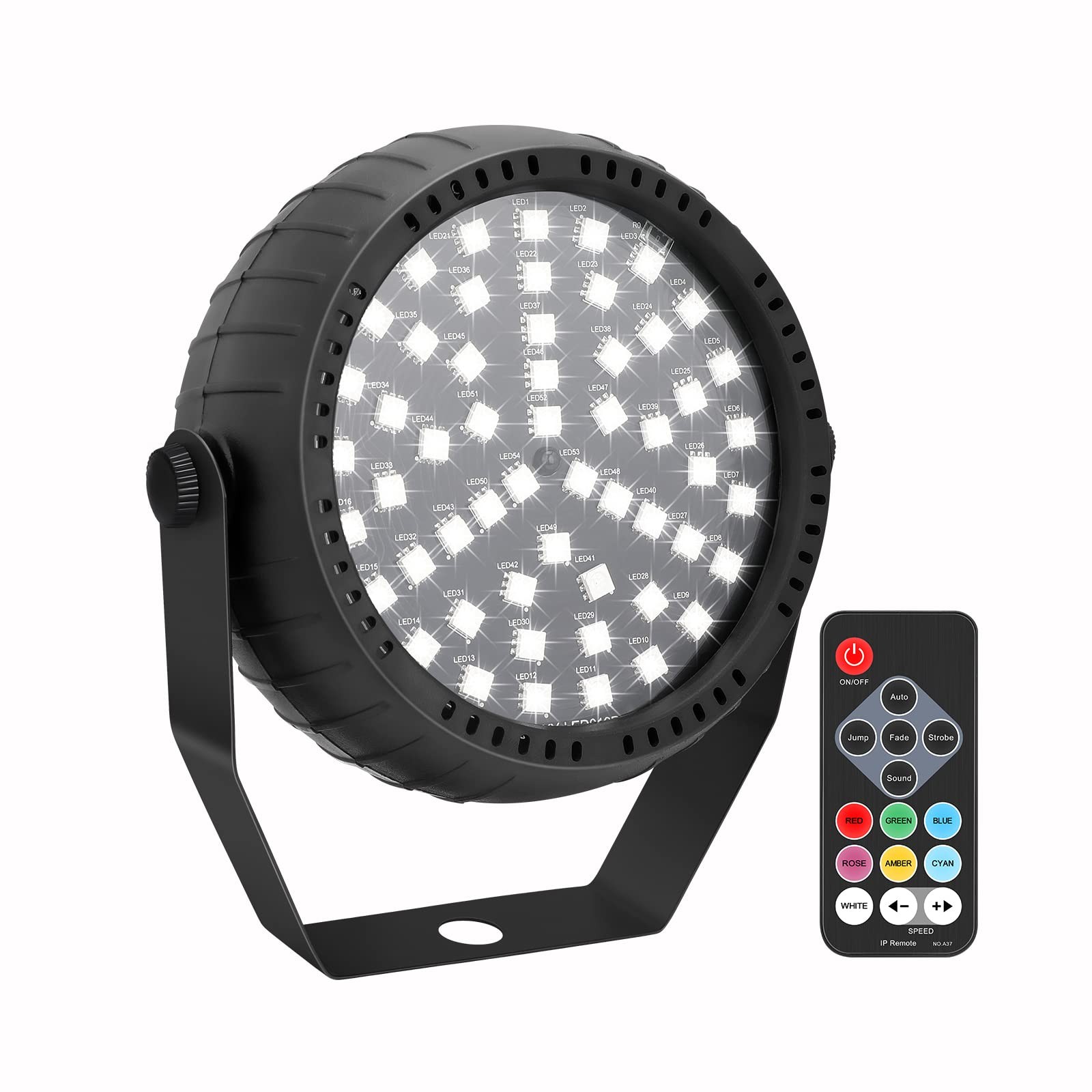 Telbum Strobe Lights, 54 Super-Bright RGB LEDs 1Pack, (Red, Green, Blue)
