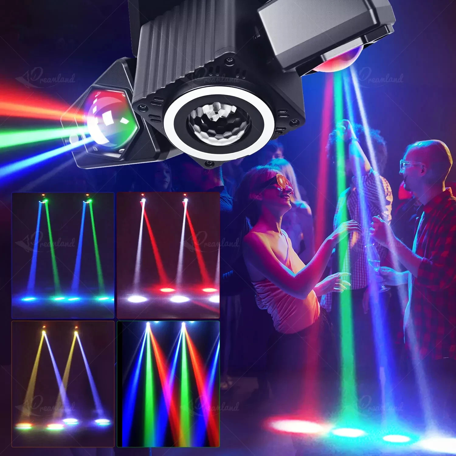 KTV Laser Light RGBW LED Moving Head Disco Stage Lighting Beam DMX512 Party DJ