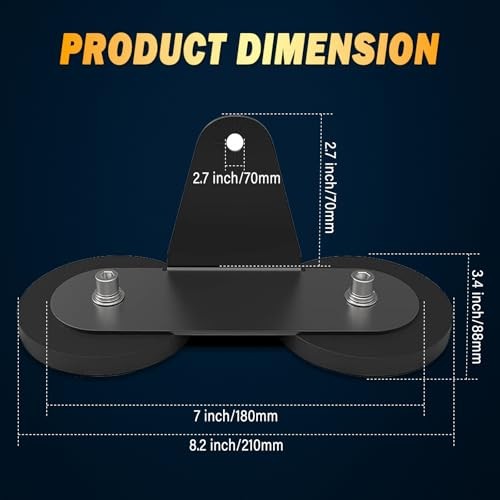 2 PCS Magnetic Base Mounting Brackets for LED Light Bar, Powerful Mount A
