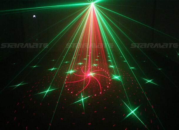 18 Gobos Remote Stage Lighting Red Green Laser BLUE LED DJ KTV Home Xmas Light