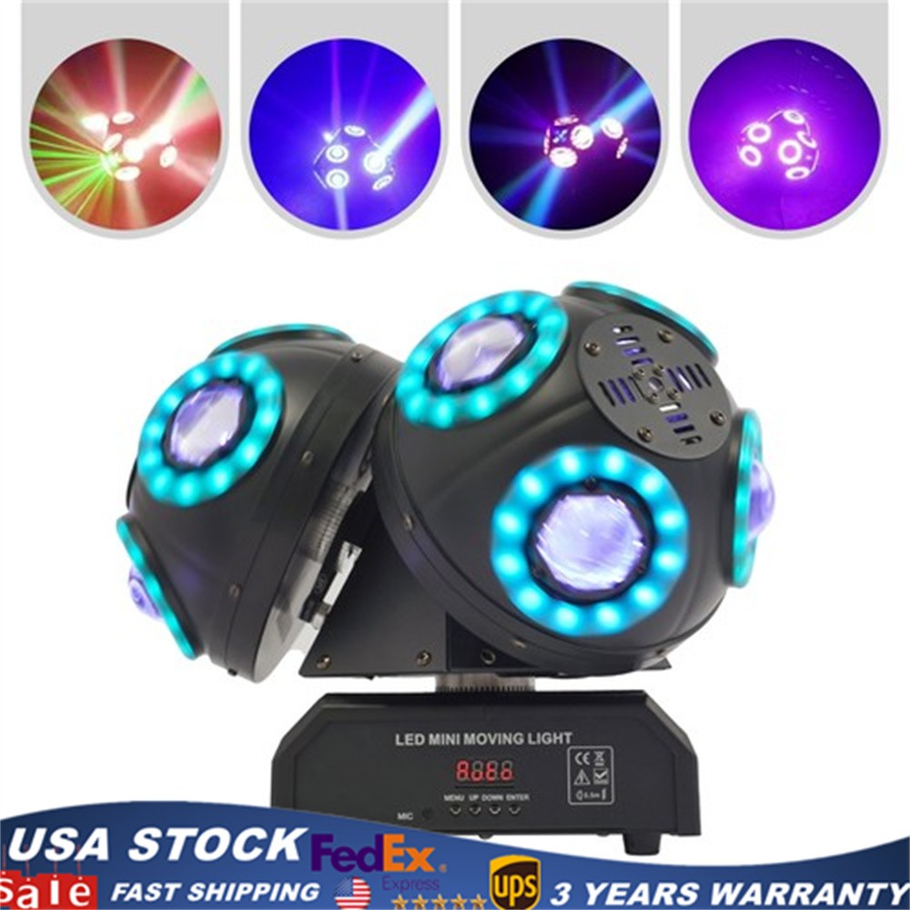 3 Head RGB Laser Moving Head Light LED RGBW Beam Stage Lighting DMX Party KTV