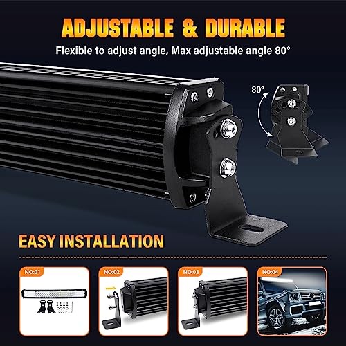 32″ 82 cm 405W Curved LED Light Bar 7D Lens 32″ 3 Row + DT Conenctor
