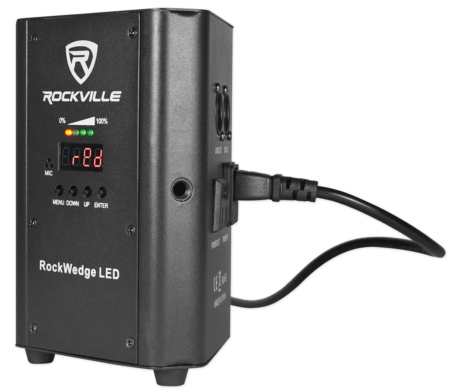 Rockville RockWedge LED 54w RGBWA+UV Rechargeable Battery Wireless DMX Par Light