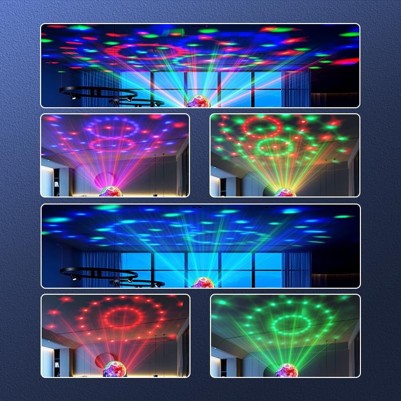 2-Piece Set Disco Ball Lights with Remote Control | Sound Controlled Flash Party