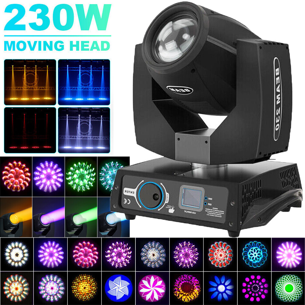 230W LED Zoom 7R Beam Moving Head Stage Lighting Gobo Sharpy DJ Show Disco Light