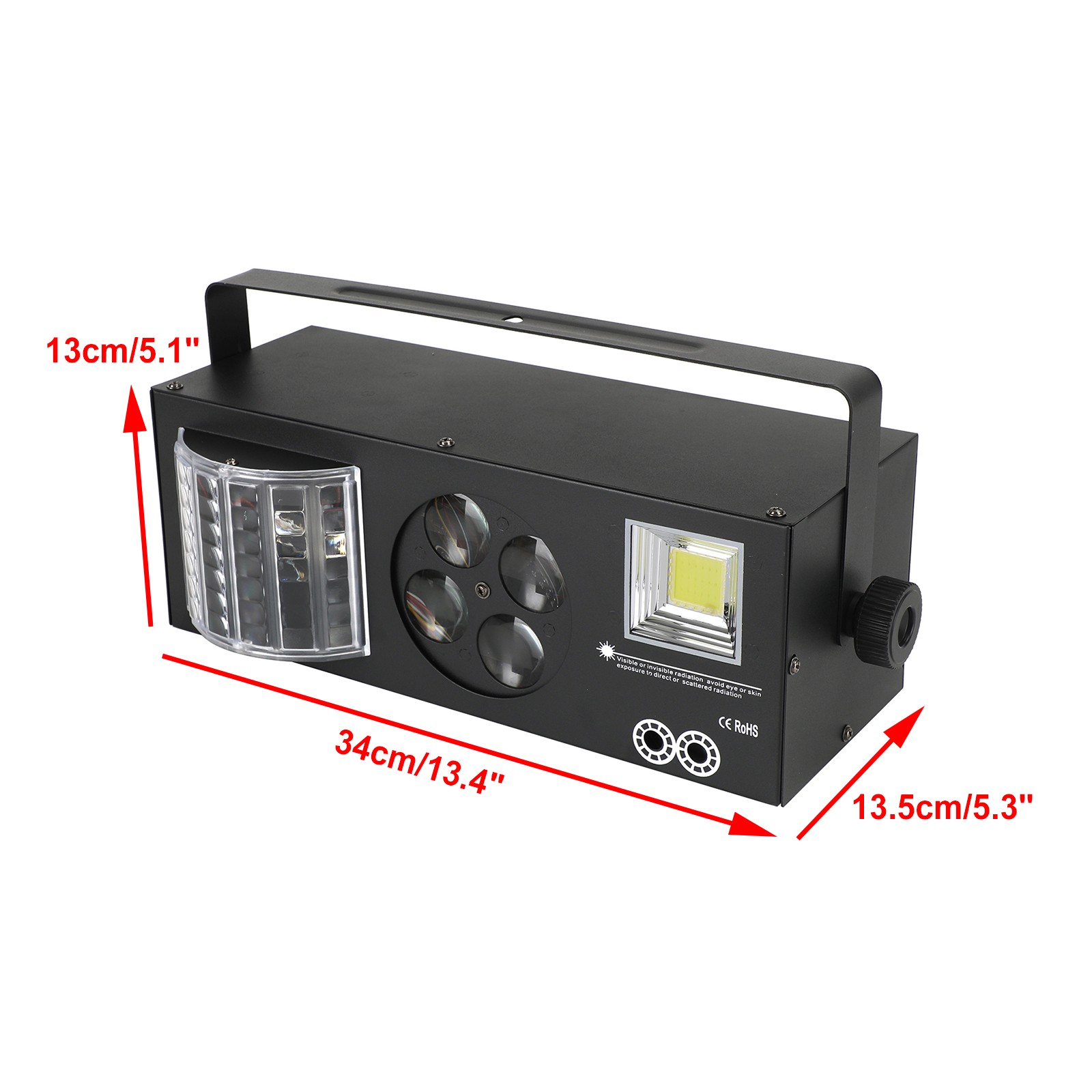 4 IN 1 80W RGBW Strobe Lights LED DMX Disco Party Stage Light+Remote USA
