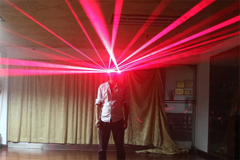 Red Green LED Light Laser Glasses Adult DJ Dancer Stage Show Party Cosplay Props