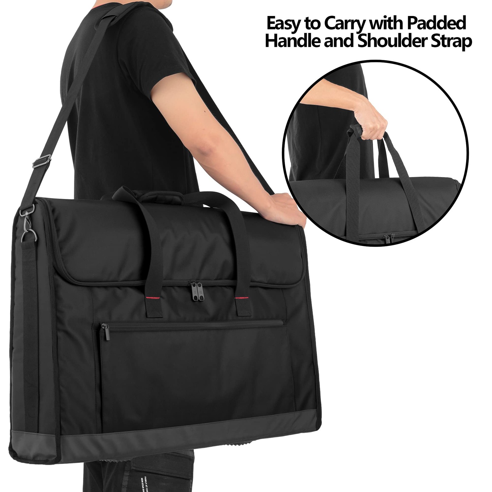 Trunab Monitor Carrying Case 24-27 Inch Padded Travel Bag Hold Up to 2 LCD Scree
