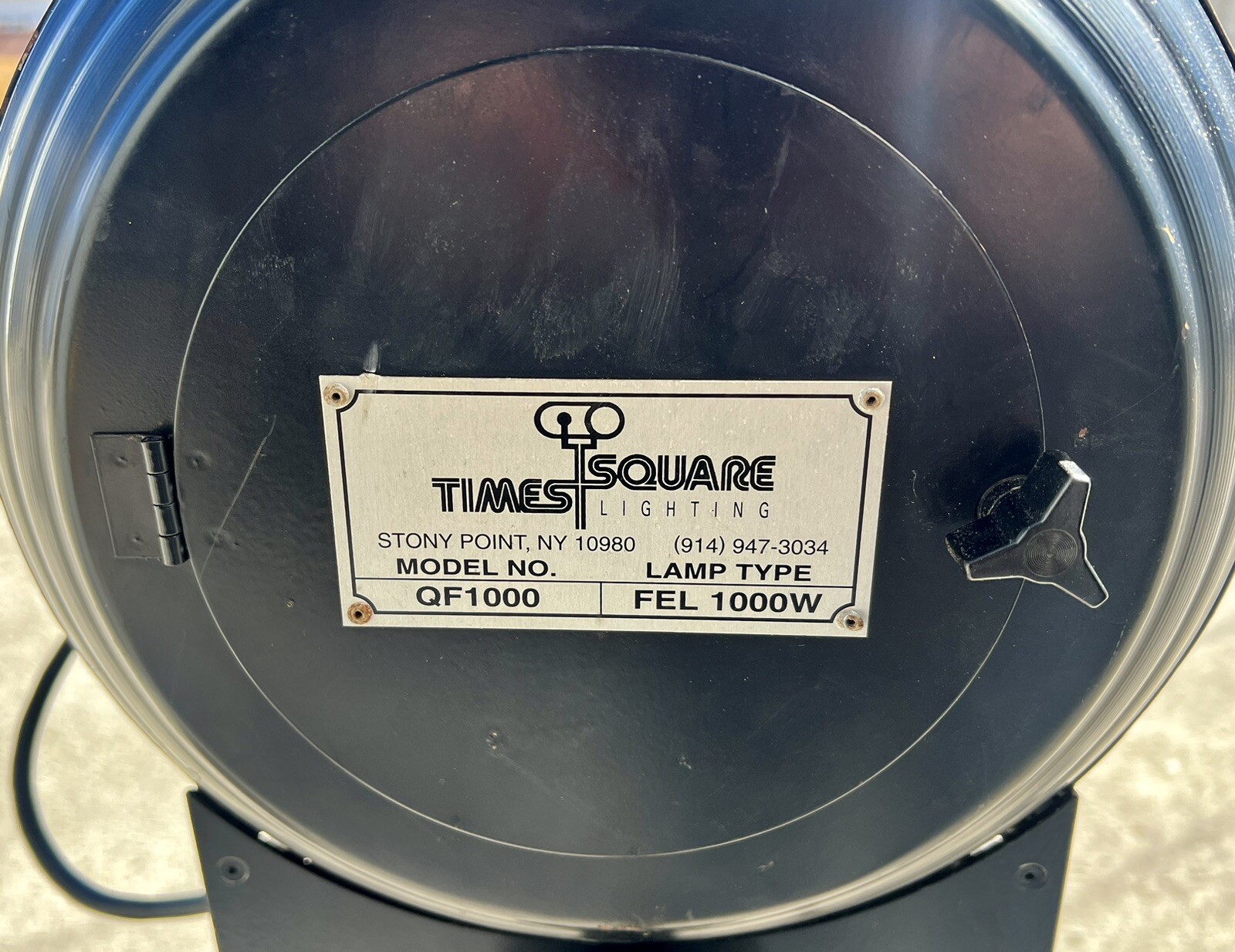 Vintage Times Square Lighting QF1000 Follow Color Spot Light w/ Cast Iron Stand
