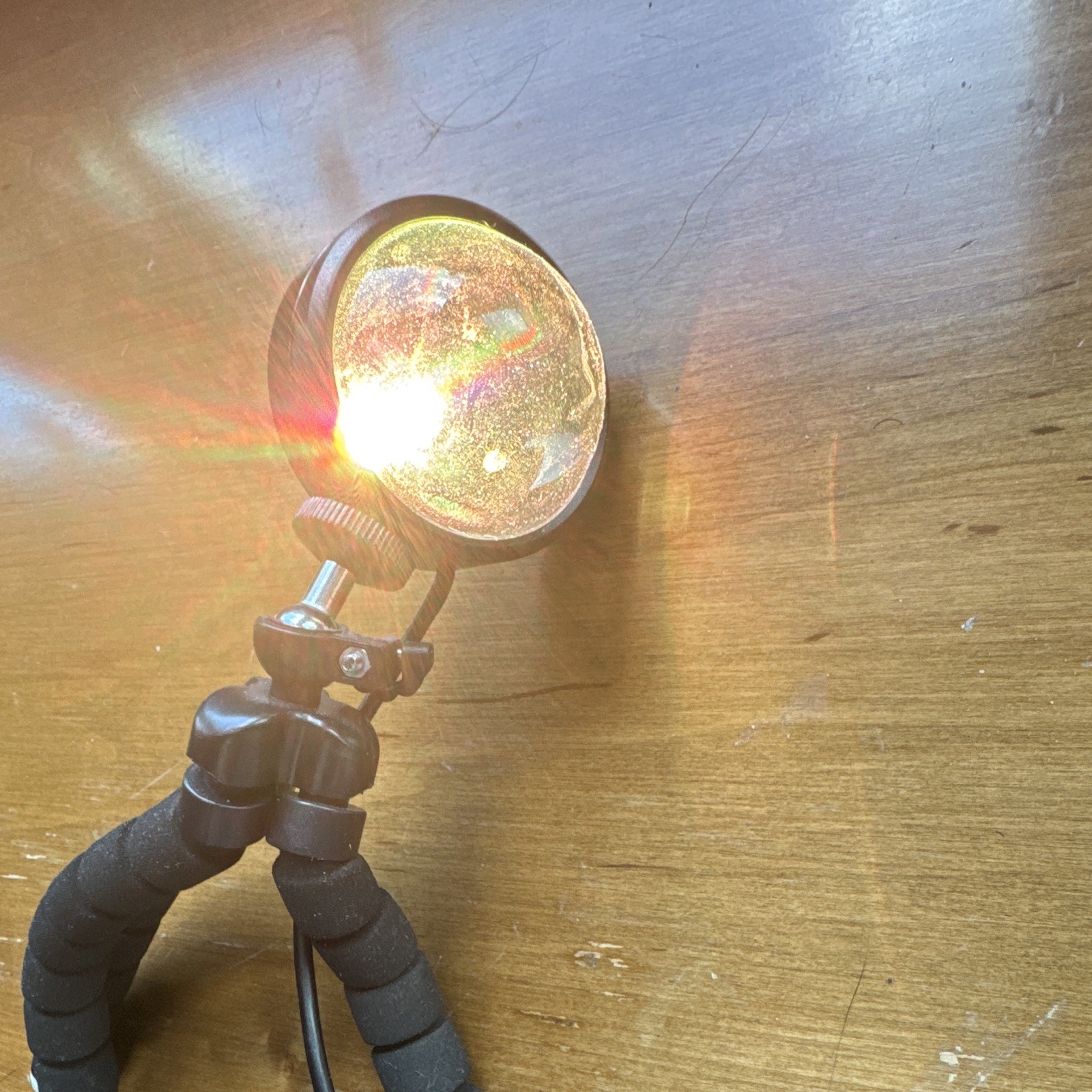 LED Multicolor Color Mixing Effect Spotlight w/ Manual Control Mini Tripod