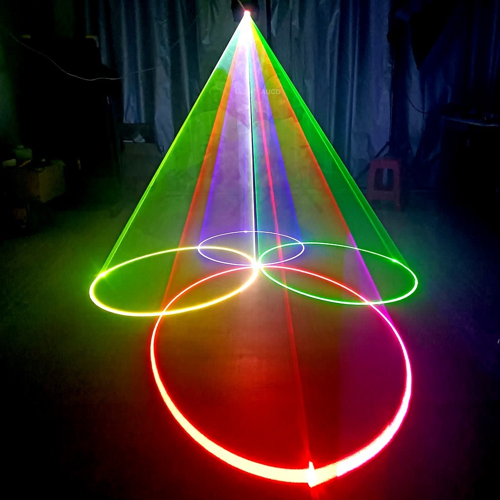 3W Laser Lights Stage Projector RGB iOS Android App Animation DMX DJ Party Show