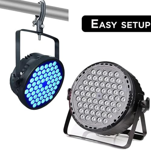 Stage Lights 60 LED DJ Par Lights 90W RGB Color Changing – Sound 1 pack