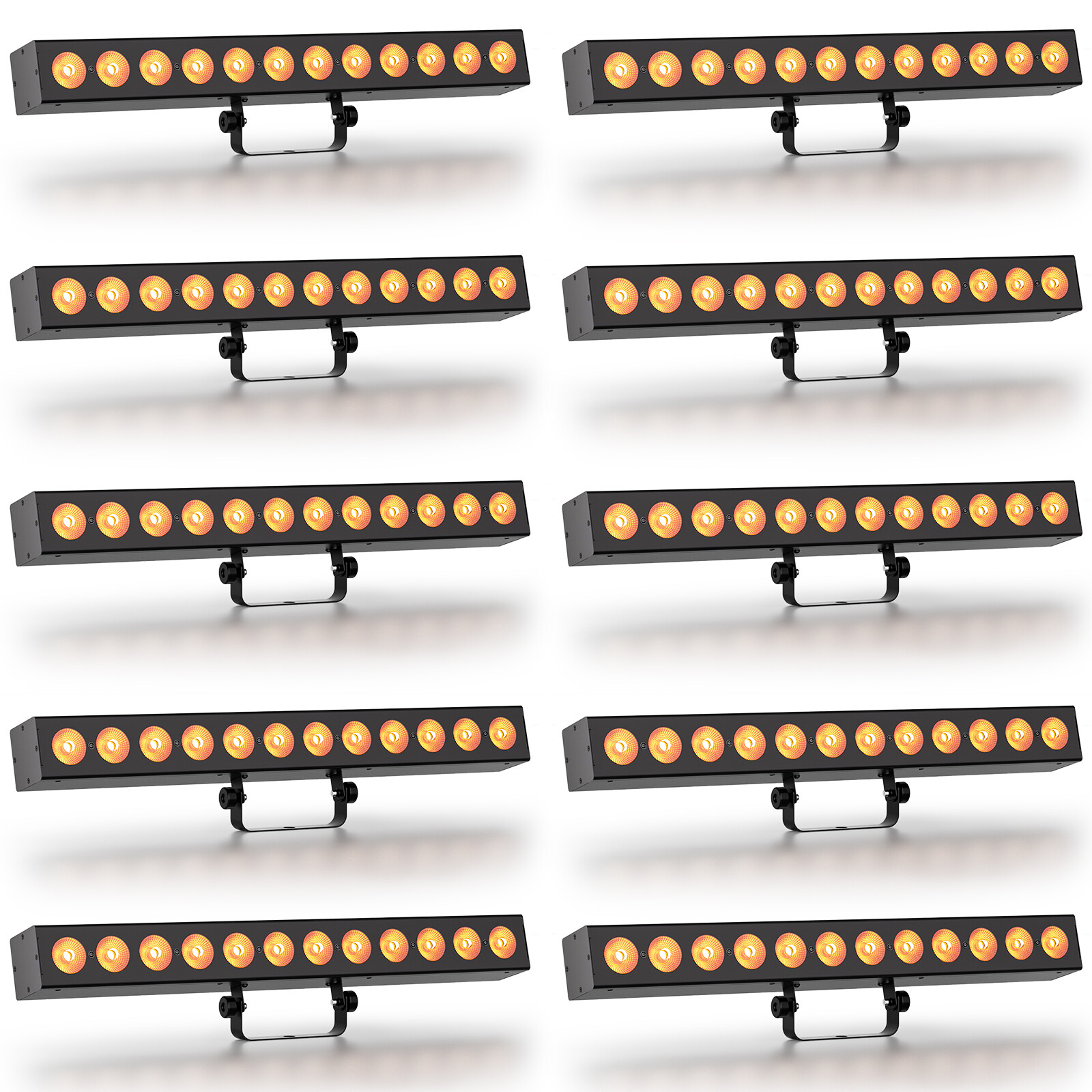 12 LED RGBWA+UV Wall Wash Light Battery DMX512 Stage DJ Party Disco Bar Light